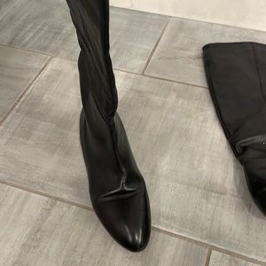 Black high boots by loeffler Randall never worn